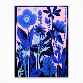 Blue Flower Illustration Bluebell 3 Canvas Print