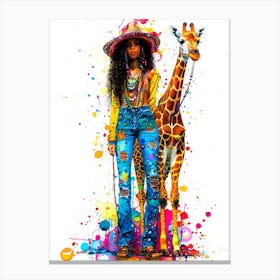 Pet Giraffe Model 2 - Giraffe Genus Canvas Print