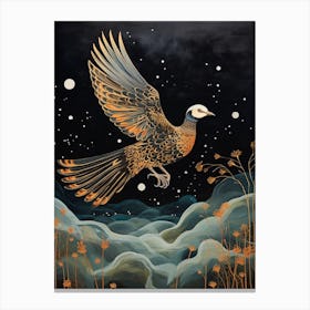 Pheasant 6 Gold Detail Painting Canvas Print