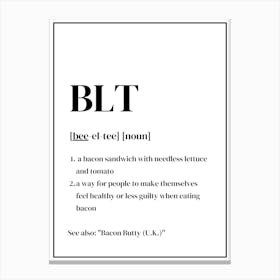 BLT Definition 1 Canvas Print