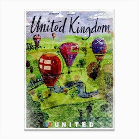 Vintage Travel Poster ― United Kingdom United Canvas Print