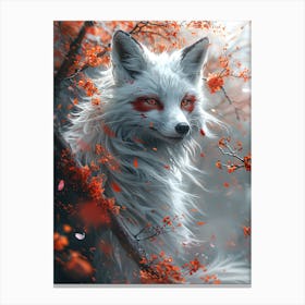 Beautiful Fantasy White Fox 24 Canvas Print