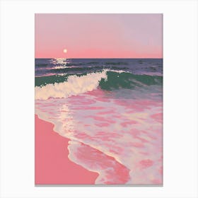 Pink Beach Sunset Canvas Print