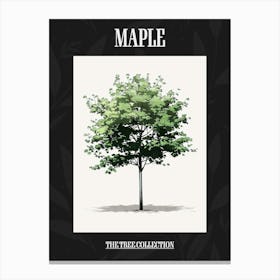 Maple Tree Pixel Illustration 1 Poster Canvas Print
