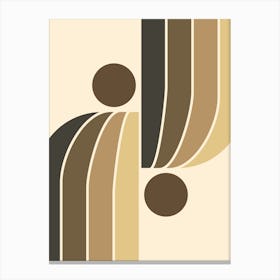 Arch Midcentury Modern Abstract Pattern Vvii In Earthy Grey 01 Canvas Print
