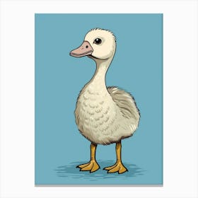 Baby Animal Illustration  Goose 4 Canvas Print