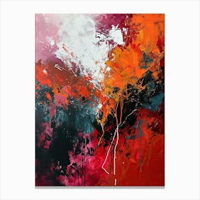 Abstract Red, Minimalism Canvas Print