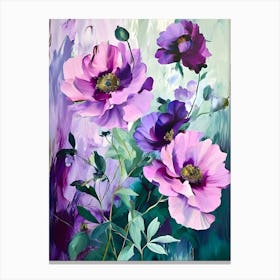 Purple Anemones 1 Canvas Print