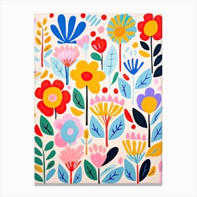 Matisse Style Floral Overture; Whimsical Beauty Canvas Print