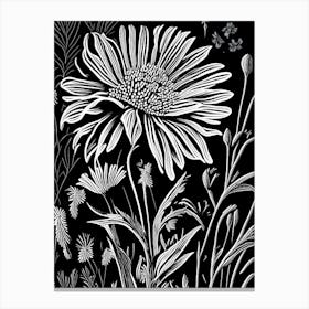 Indian Blanket Wildflower Linocut 2 Canvas Print
