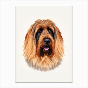 Briard Illustration dog Canvas Print