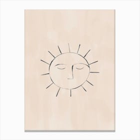 Sun Face Canvas Print