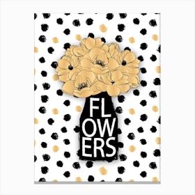 Golden Flowers Canvas Print