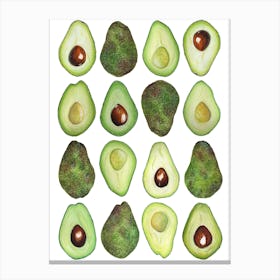 Repeat Pattern Avocado Canvas Print