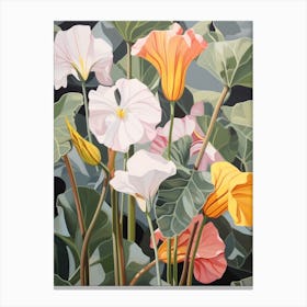 Nasturtium 4 Flower Painting Canvas Print