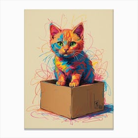 Colorful Kitten Canvas Print Canvas Print