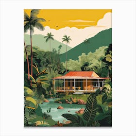 Seychelles, Graphic Illustration 3 Canvas Print
