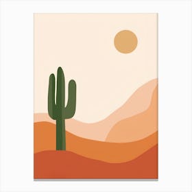 Cactus In The Desert 2 Canvas Print