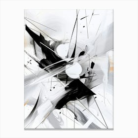 Quantum Entanglement Abstract Black And White 10 Canvas Print