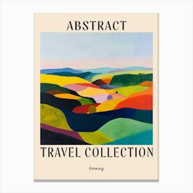Abstract Travel Collection Poster Germany 4 Canvas Print