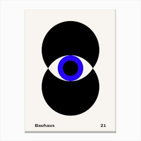 Geometric Bauhaus Poster B&W 21 Canvas Print