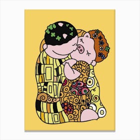 The Pig Kiss Canvas Print