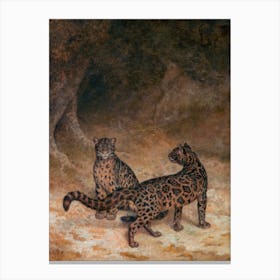 Vintage Leopards Canvas Print