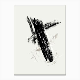 Black Brush Strokes Canvas Print