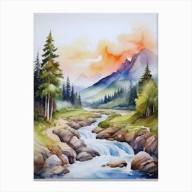 mountain forest landscape.1 Canvas Print