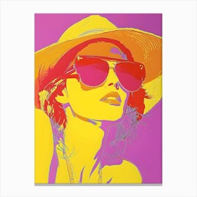 Woman In A Hat 7 Canvas Print