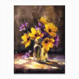 Flowers In A Jar 2 Canvas Print