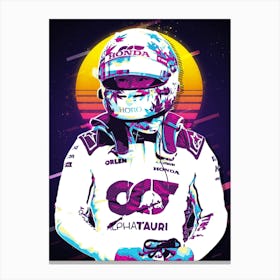 Yuki Tsunoda Alpha Tauri Driver Canvas Print