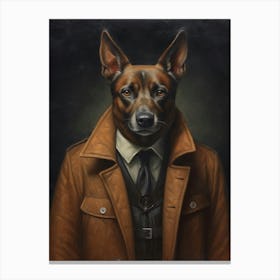 Gangster Dog Belgian Malinois Canvas Print
