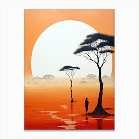 African Sunset | Boho Style Canvas Print
