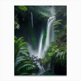 Cunca Wulang Waterfall, Indonesia Realistic Photograph (1) Canvas Print