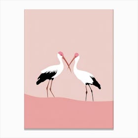 Couple Of Storks Canvas Print