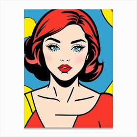 Dazzling Dots: A Pop Art Vision of Timeless Beauty Pop Art Canvas Print