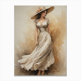 Lady In A Dress Canvas Print