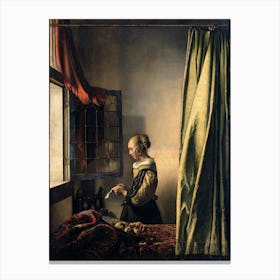 Johannes Vermeer Girl Reading A Letter By An Open Window Canvas Print