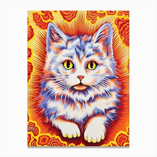 Kaleidoscope Cats Electric Cat by Louis Wain Canvas Print / Canvas Art by  Orca Art Gallery - Pixels Canvas Prints