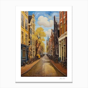 Amsterdam. Holland. beauty City . Colorful buildings. Simplicity of life. Stone paved roads.18 Canvas Print