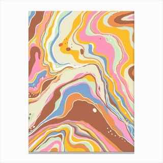 Pastel Marble Canvas Print