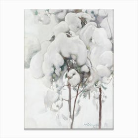 'Snow Covered Trees' Canvas Print