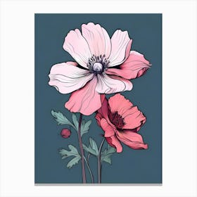 Pink And White Flowers 1 Canvas Print