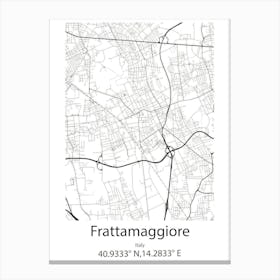 Frattamaggiore,Italy Minimalist Map Stampe su tela