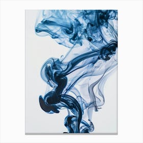 Ink Smoke On White Background 1 Canvas Print