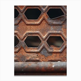 Rusty Metal Grill Canvas Print