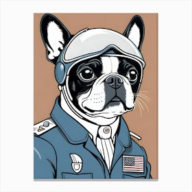 Boston Terrier-Reimagined 86 Canvas Print