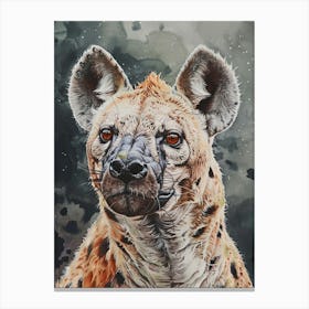 Hyena Pastel Watercolour 1 Canvas Print