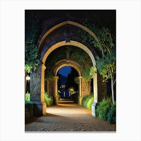 Archway At Night Canvas Print